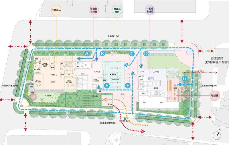 臺北市南港區玉成段四小段303地號等6筆土地公辦都市更新案都市設計構想圖